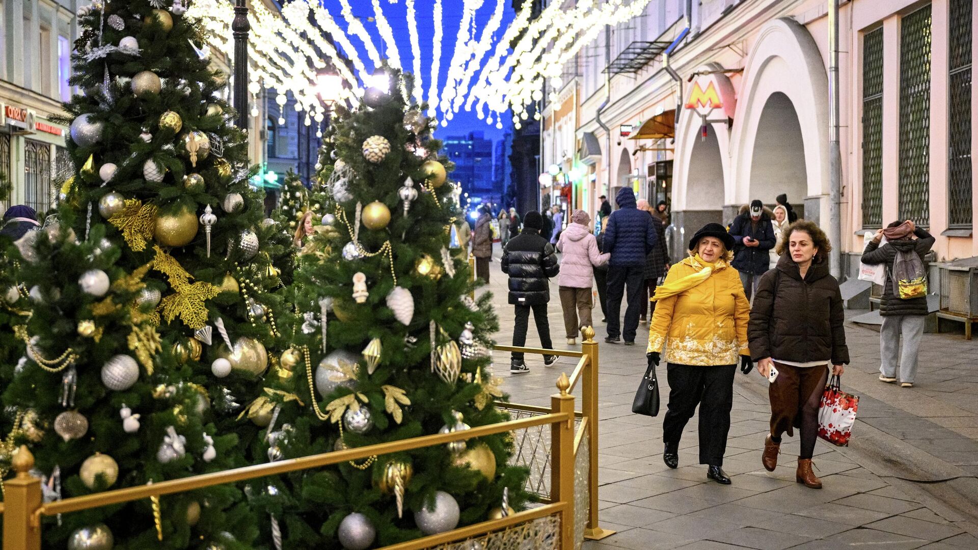 Украшение Москвы к Новому году - РИА Новости, 1920, 24.11.2025