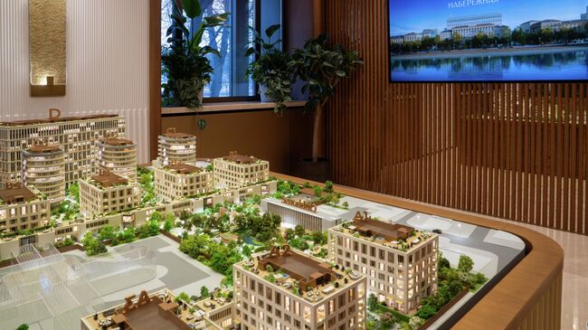 Архитектурный макет клубного квартала Фрунзенская набережная