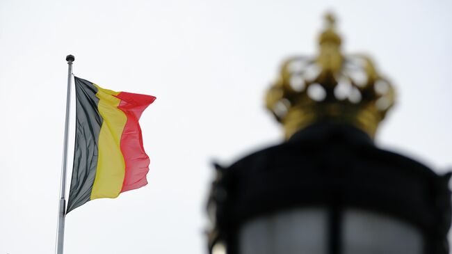 Флаг Бельгии в Брюсселе