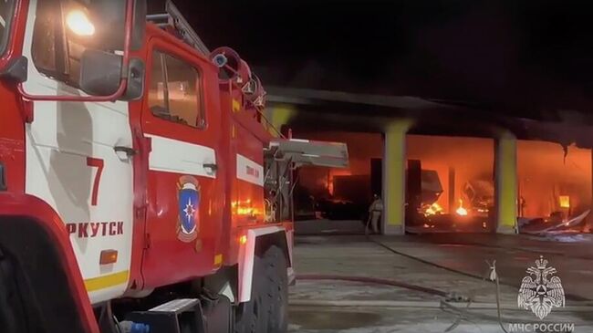 Пожар в Иркутске