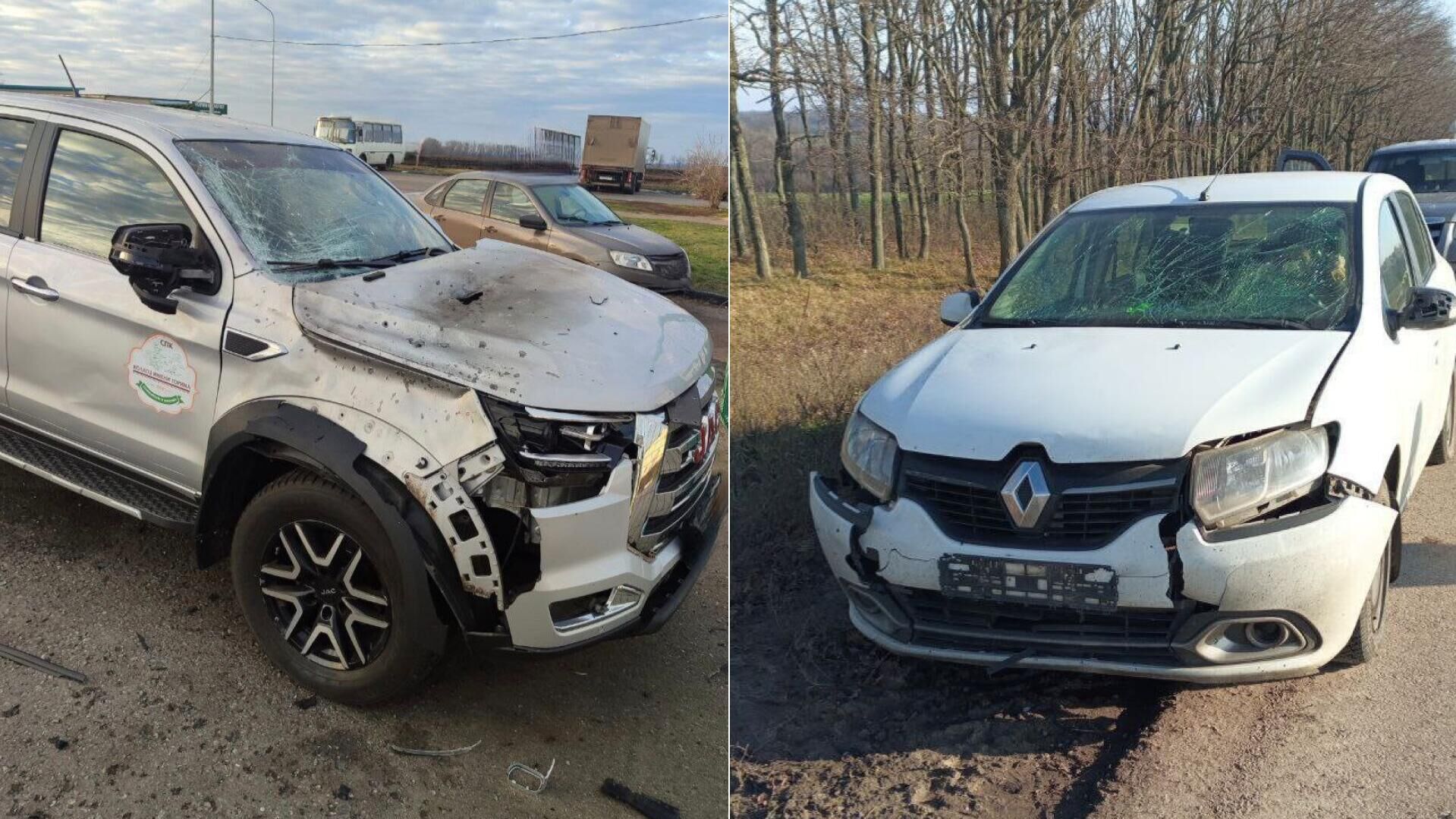 Последствия ударов беспилотников ВСУ на автомобили в Белгородской области - РИА Новости, 1920, 26.11.2025