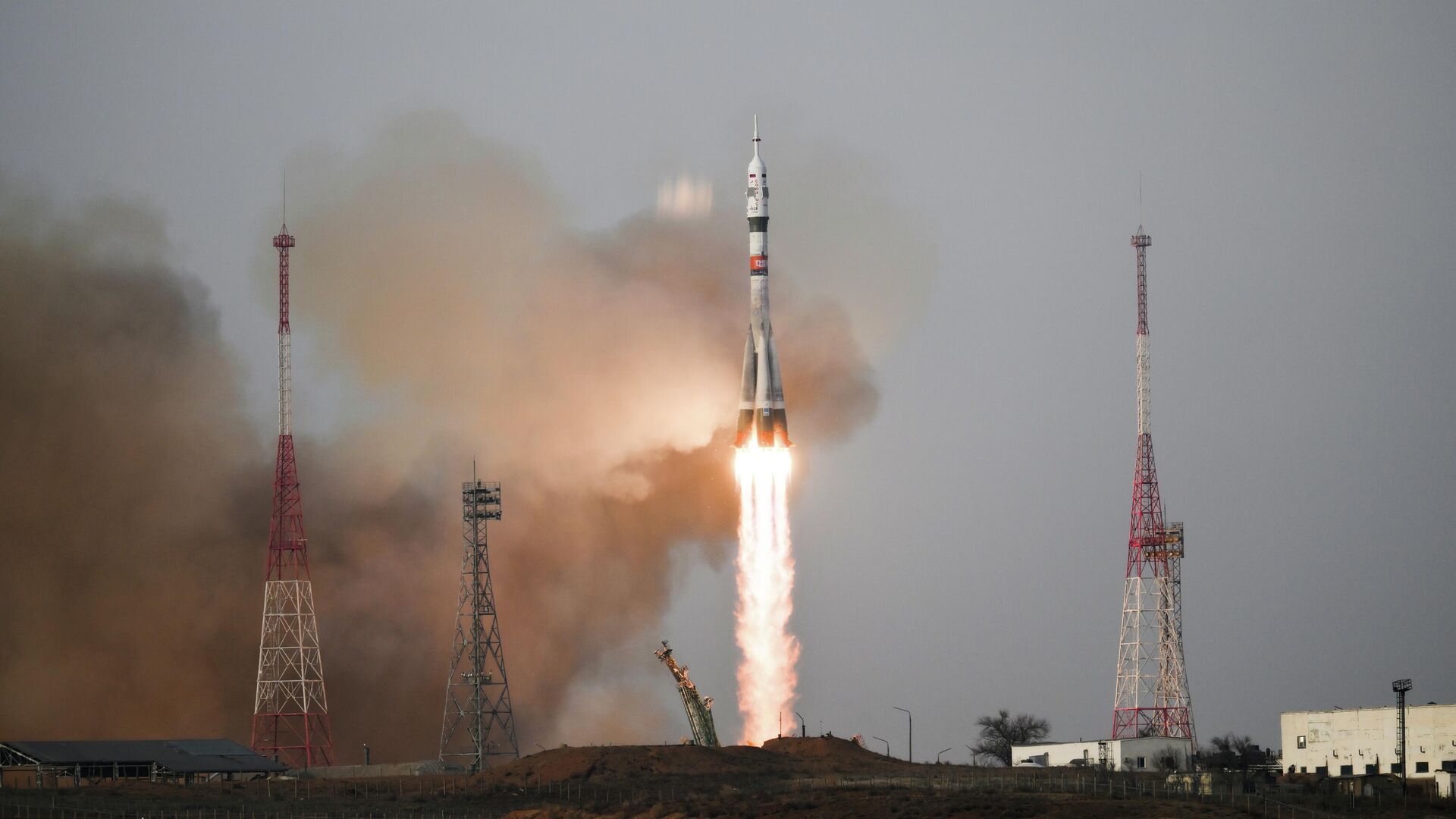 Запуск ракеты-носителя Союз-2.1а с пилотируемым кораблем Союз МС-28 с космодрома Байконур - РИА Новости, 1920, 27.11.2025