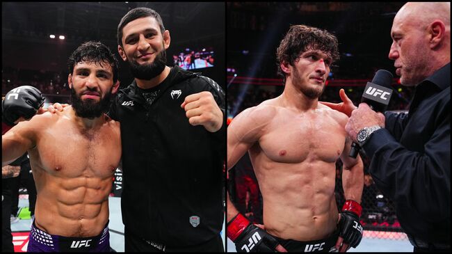 Коллаж с бойцами UFC Арманом Царукяном и Мовсаром Евлоевым