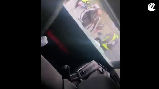 Окно автомобиля участников съезда АдГ разбито протестующими в Гисене