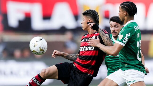 Футболисты Фламенго и Палмейраса