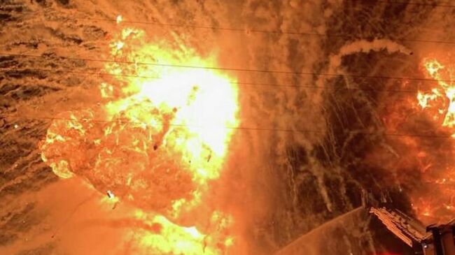 Пожар на заводе по переработке отходов в Сиднее, Австралия