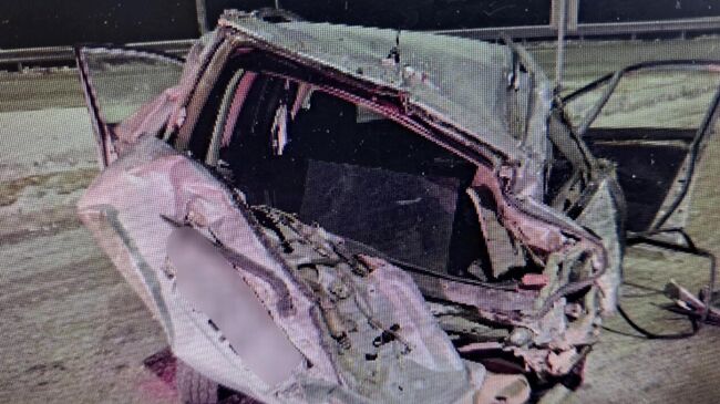 Последствия ДТП на трассе А-350 Чита - Забайкальск в Забайкалье