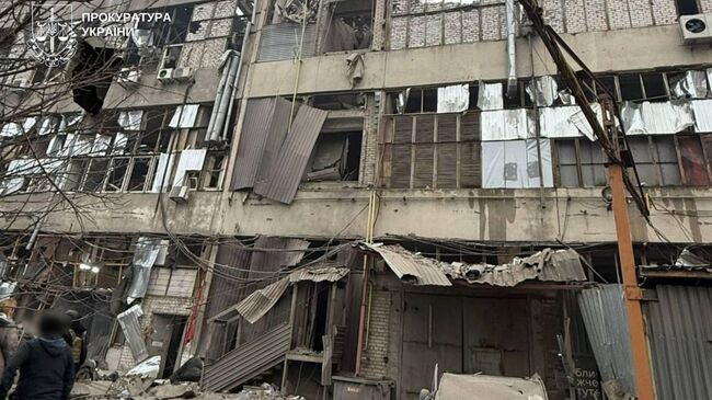 Последствия взрыва в Днепропетровске