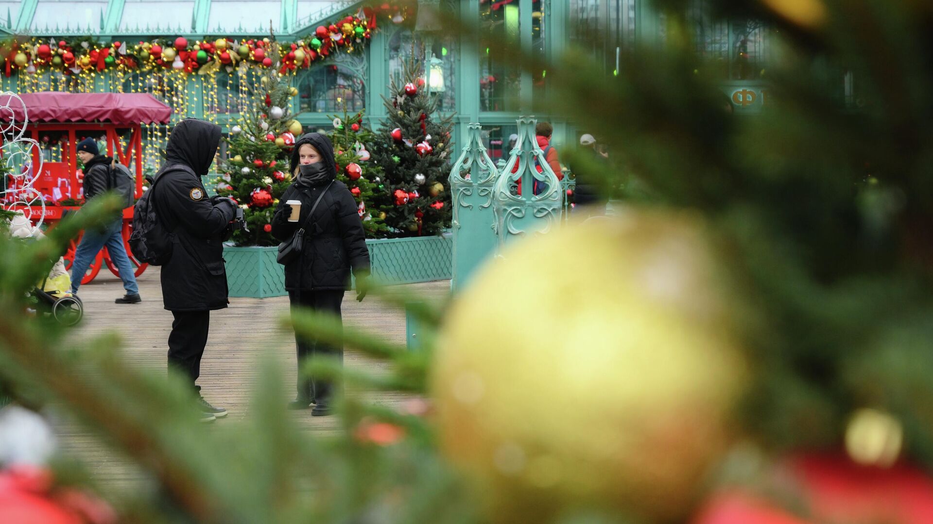 На площадке проекта Зима в Москве в Коломенском - РИА Новости, 1920, 21.12.2025