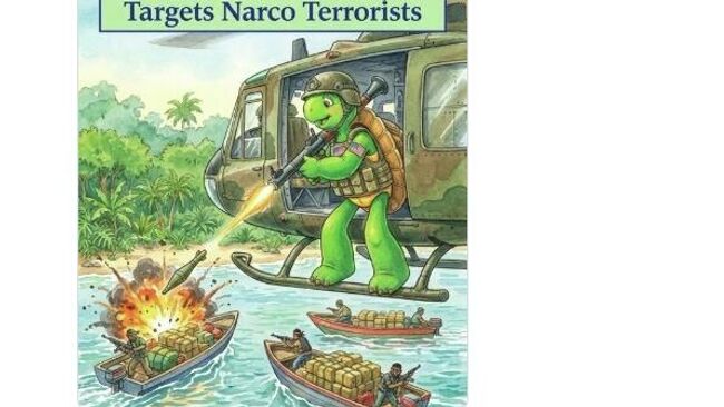 Глава Пентагона Пит Хегсет опубликовал в своём аккаунте в социальной сети X обложку несуществующей детской книги о борьбе с наркоторговцами