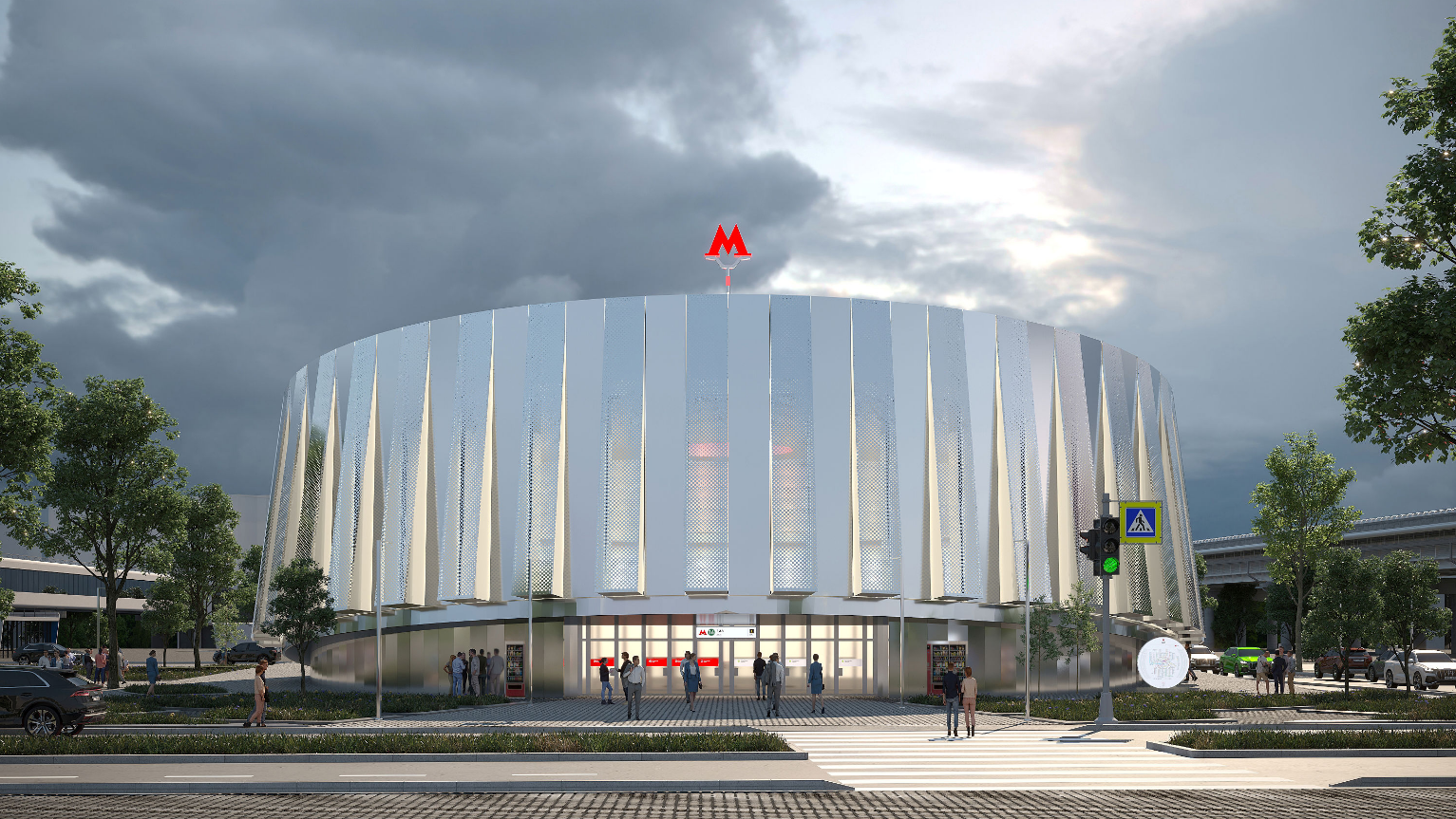 Наземный павильон станции московского метро ЗИЛ  - РИА Новости, 1920, 03.12.2025