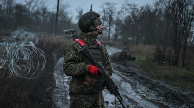 Российский военнослужащий на Красноармейском направлении СВО