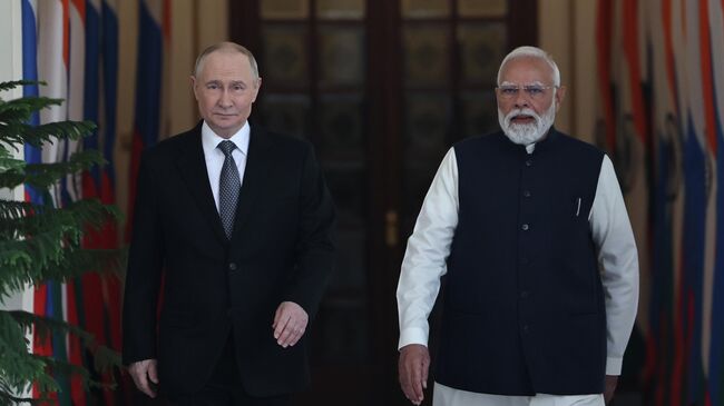 Владимир Путин и Нарендра Моди