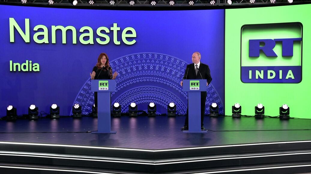 Путин и Симоньян дали старт вещанию канала RT India