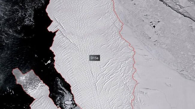 Айсберг D15а: фото с орбиты