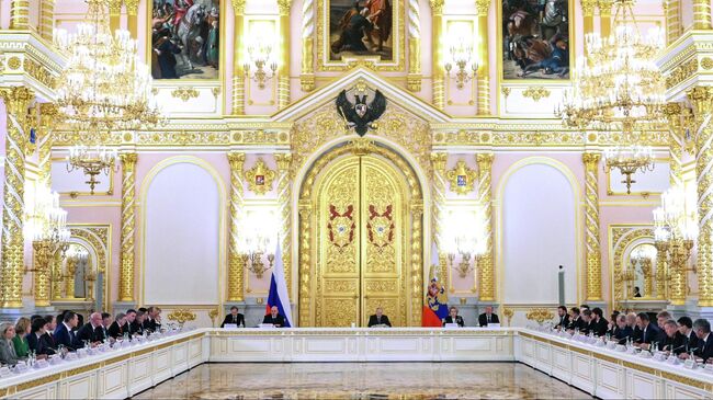 Президент РФ Владимир Путин проводит заседание Совета по стратегическому развитию и национальным проектам