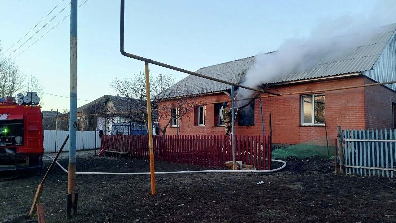 Последствия атаки ВСУ в хуторе Екатериновка в Белгородской области - РИА Новости, 1920, 14.12.2025