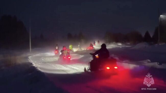 Поиски туристов в Пермском крае. Кадр видео