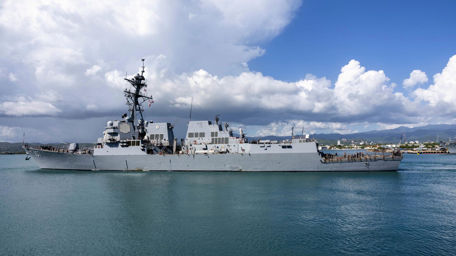 Эсминец ВМС США USS Gravely (DDG 107) объединенной оперативной группы Southern Spear - РИА Новости, 1920, 23.12.2025