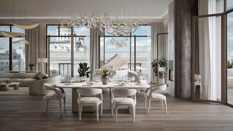 Столовая в пентхаусе Обыденский №1