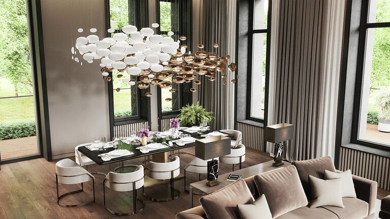 Гостиная в ЖК Лаврушинский