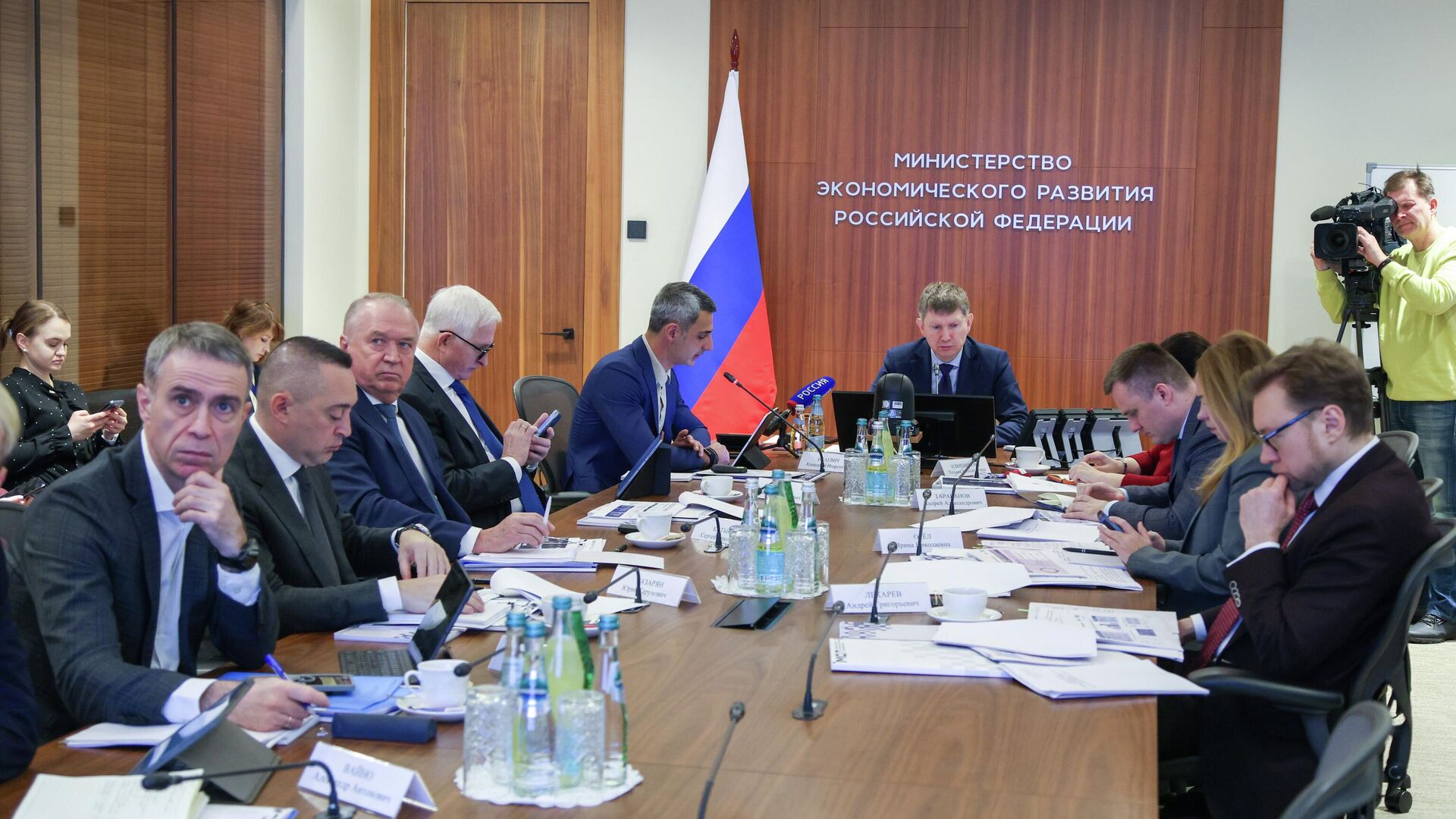 Министр экономического развития России Максим Решетников на заседании Совета директоров Корпорации МСП - РИА Новости, 1920, 16.12.2025