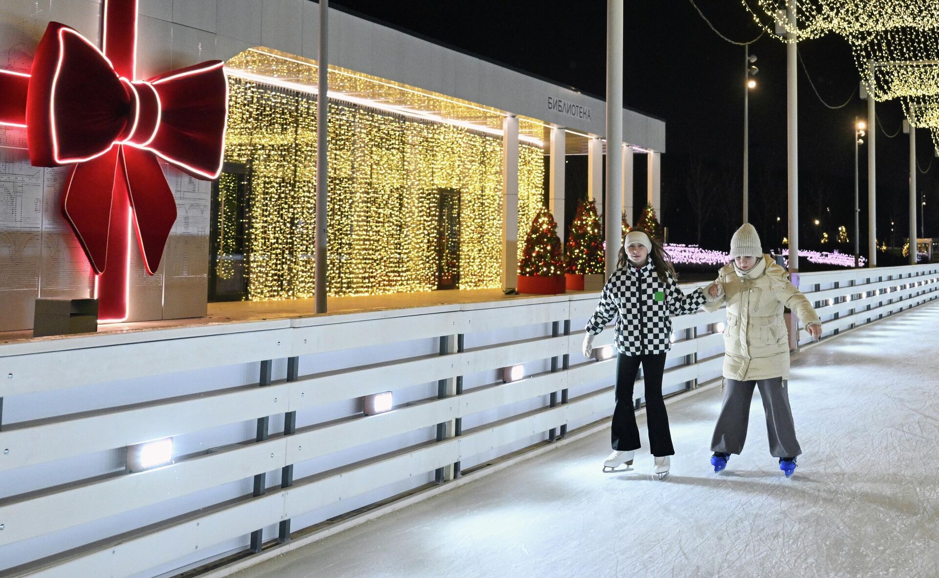 Каток на Царской набережной музея-заповедника Коломенское - РИА Новости, 1920, 18.12.2025