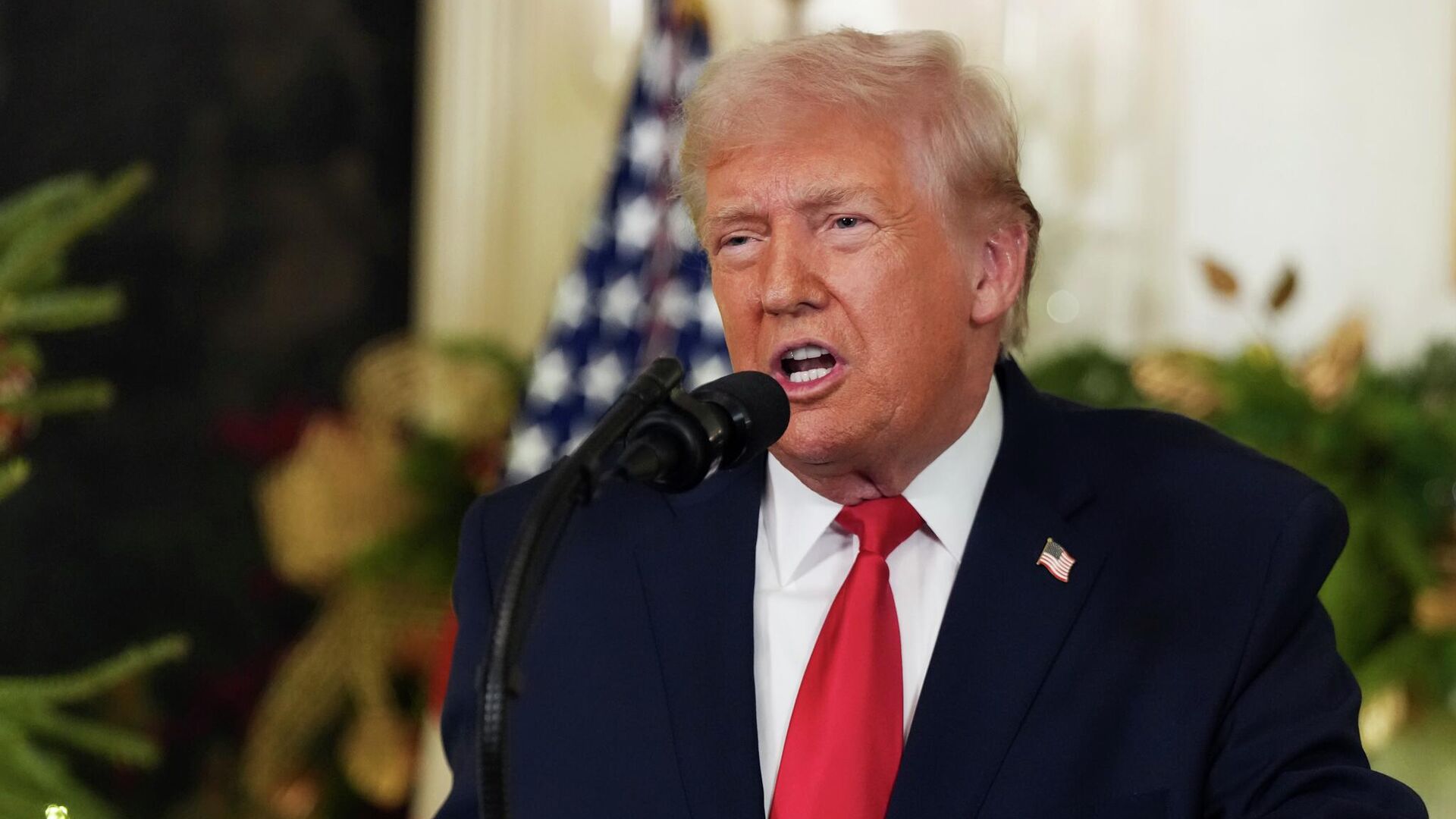 Президент США Дональд Трамп во время обращения к нации. 17 декабря 2025 - РИА Новости, 1920, 18.12.2025