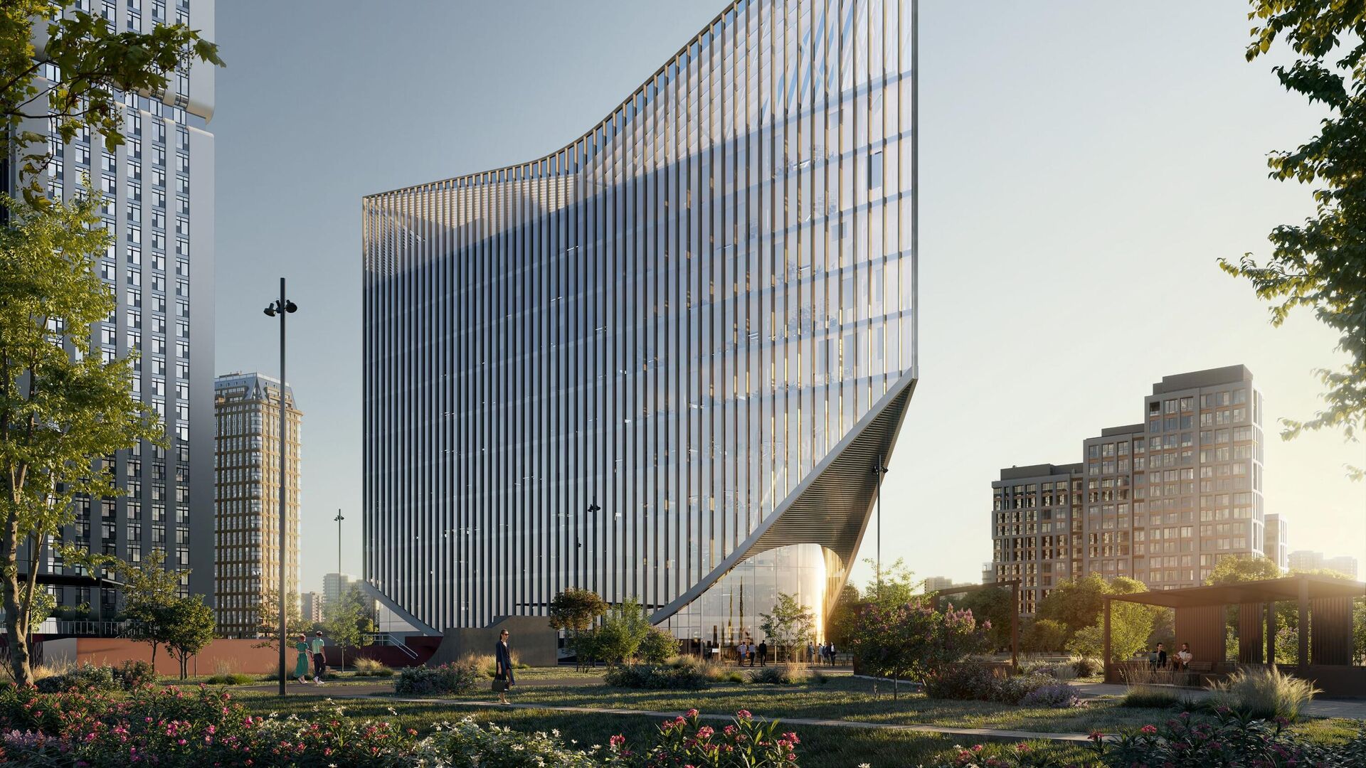 Проект бизнес-центра на улице Лобачевского в районе Раменки на западе Москвы - РИА Новости, 1920, 18.12.2025