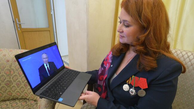 Участники СВО смотрят трансляцию специальной программы Итоги года с Владимиром Путиным в Челябинске