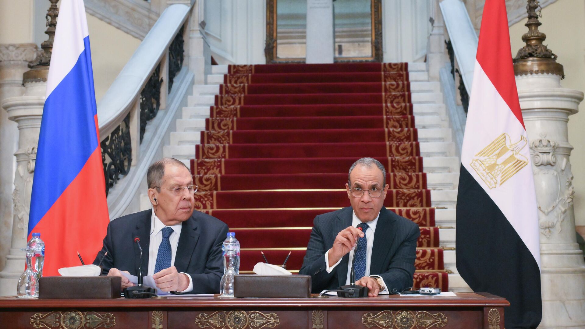 Министр иностранных дел РФ Сергей Лавров и министр иностранных дел Египта Бадр Абдель Аты - РИА Новости, 1920, 20.12.2025
