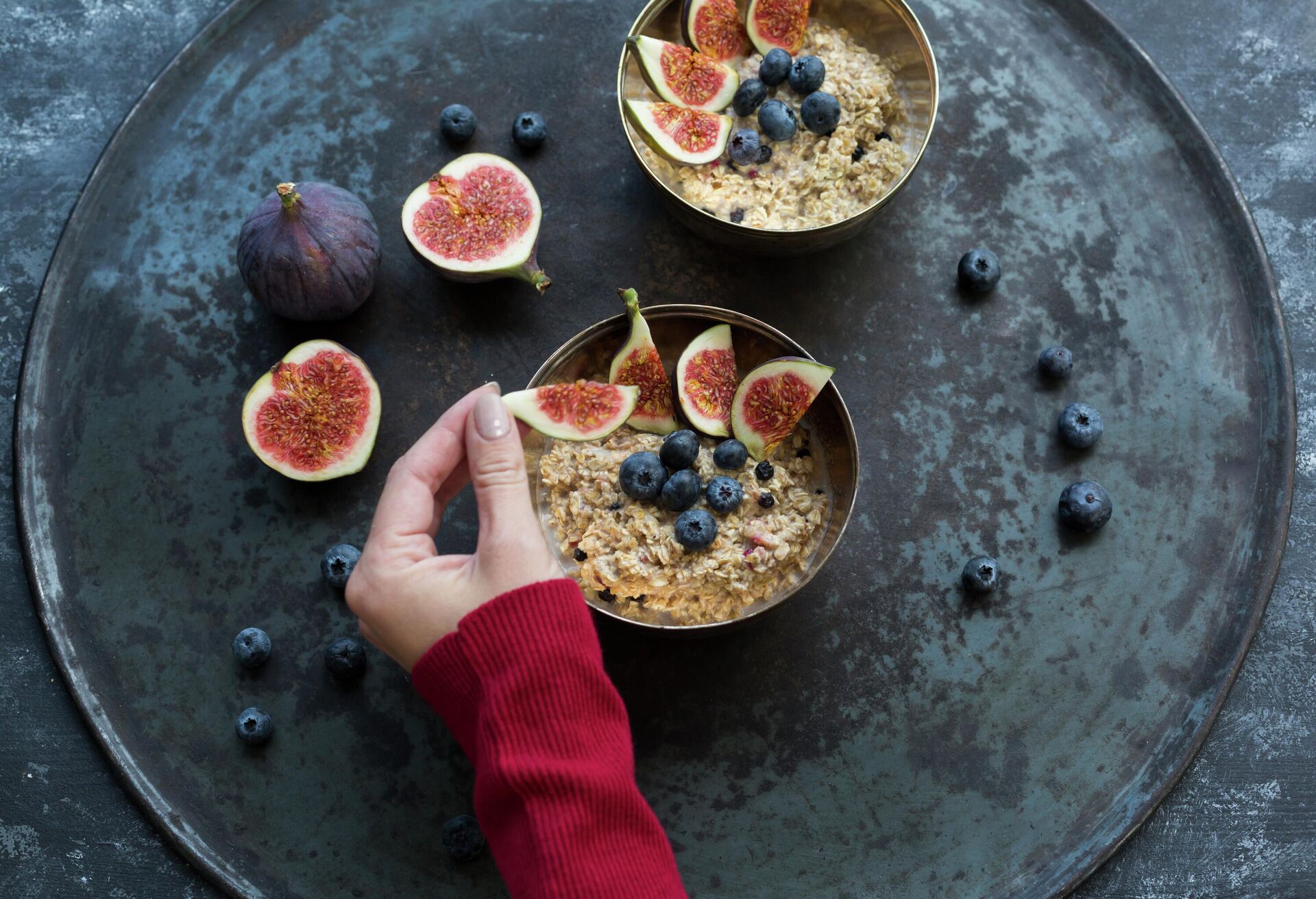 Каша с рисунком из фруктов - РИА Новости, 1920, 21.12.2025