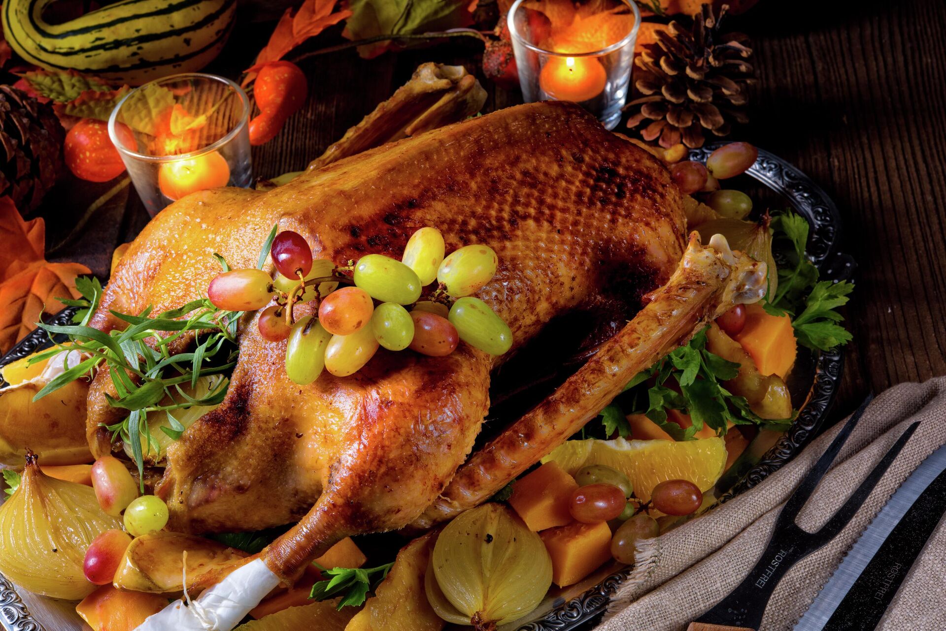 Праздничный гусь с апельсинами и медом - РИА Новости, 1920, 22.12.2025