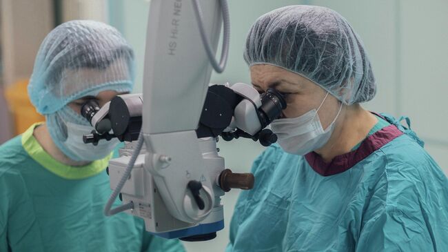 Гульжияна Аржиматова во время операции