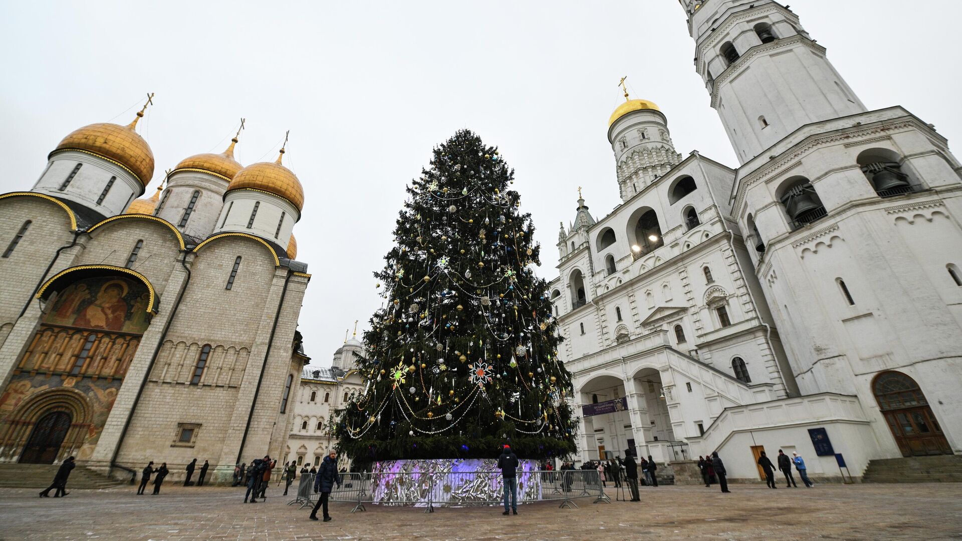 Главная новогодняя елка страны на Соборной площади Московского Кремля - РИА Новости, 1920, 23.12.2025