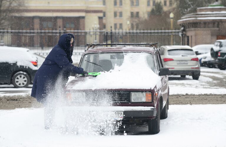 Снегопад в Москве