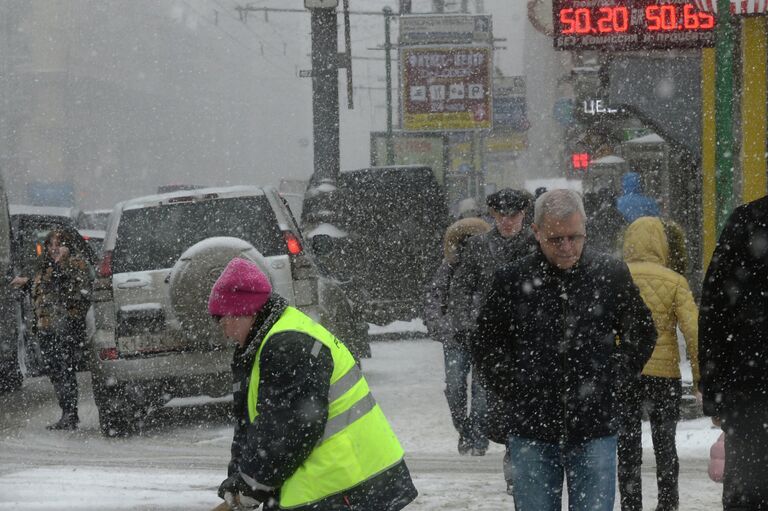 Снегопад в Москве