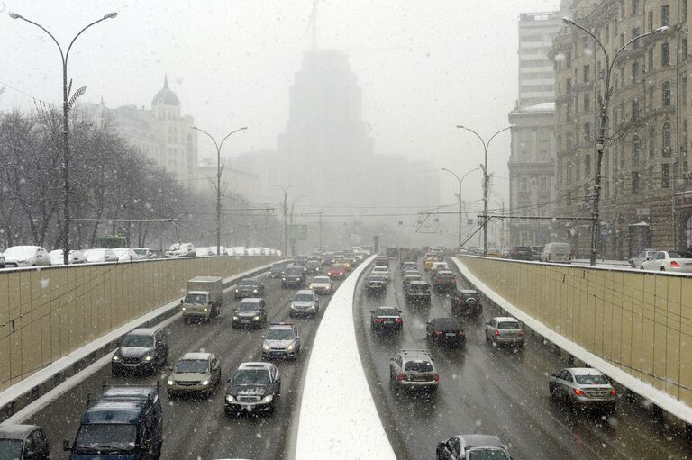 Снегопад в Москве