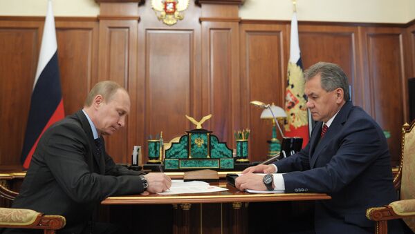Владимир Путин встретился с Сергеем Шойгу. Фото с места события