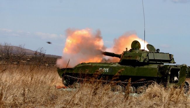 Полевые сборы артиллеристов Восточного военного округа (ВВО) в Приморье. Архивное фото