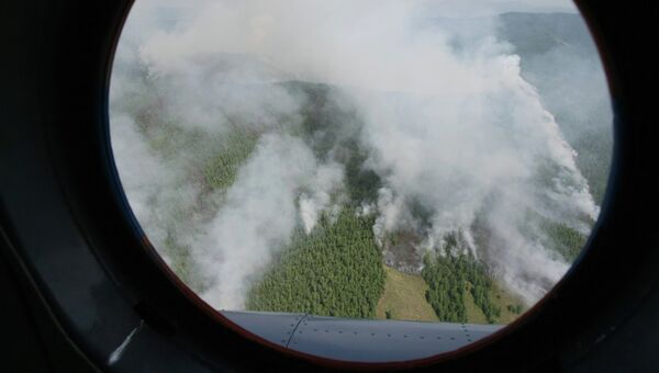 Тушение лесных пожаров в республике Тыва. Архивное фото