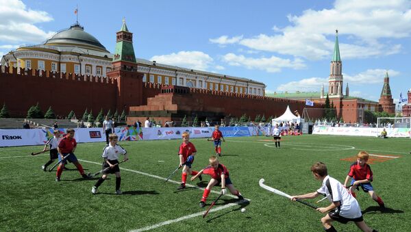 Спортивные соревнования на Красной площади. Архивное фото