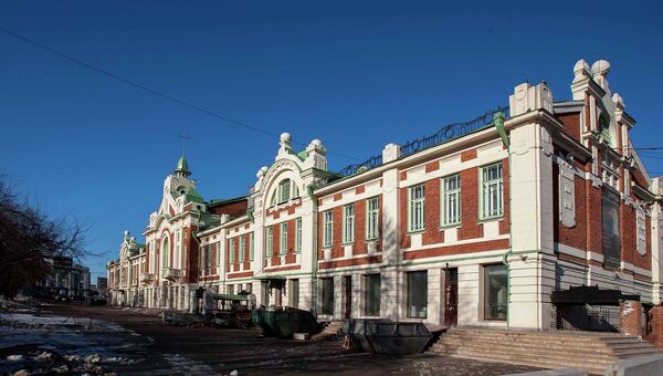 Здание Городского торгового корпуса в Новосибирске, архивное фото