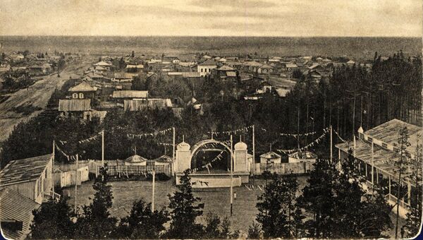 Сад Альгамбра, где в начале XIX века в Ново-Николаевске (сейчас Новосибирск) появился первый театр