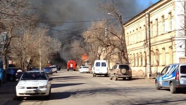 Пожар в жилых домах в Астрахани. Фото с места события