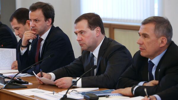 Дмитрий Медведев на встрече с представителями инновационных территориальных кластеров в Казани