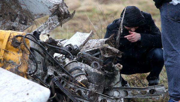 Учебный самолет разбился в Калининградской области. Фото с места события