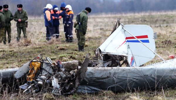 Учебный самолет разбился в Калининградской области. Фото с места события