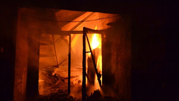 Пожар на складе во Всеволожском районе Ленобласти