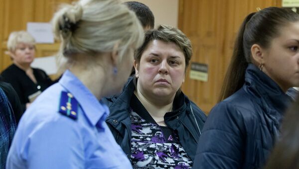 Александра Апатченко на суде над Николаем Ковалевичем, предполагаемым убийцей ее дочери
